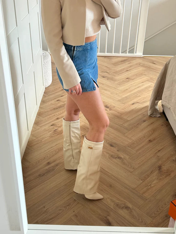 Eclipse Boots™ - Glad beige leer