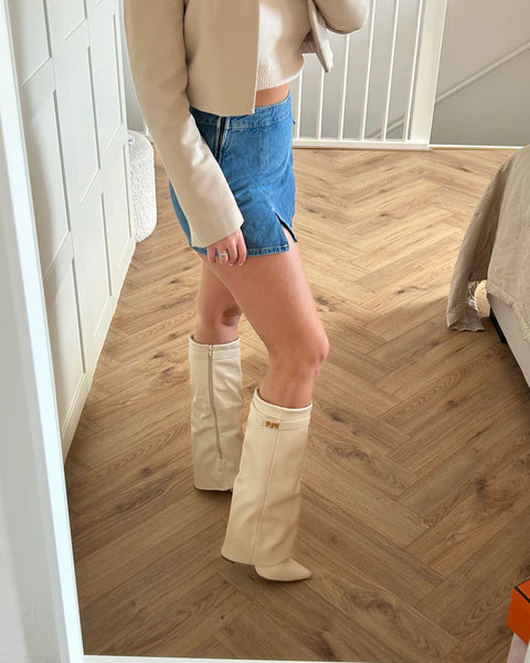 Eclipse Boots™ - Glad beige leer